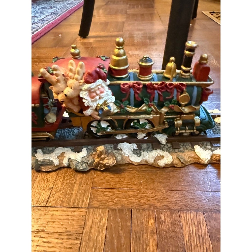 Vintage Christmas Collectable Mantel Santa, Reindeer and Elves Train